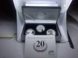 2006 3-PIECE SILVER EAGLE SET IN HOLDER BU-PF-REV PF