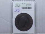 1795 FLOWING HAIR BUST DOLLAR ANACS VF30