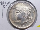 1921 PEACE DOLLAR BU