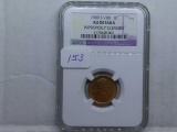 1909SVDB LINCOLN CENT NGC AU DETAILS IMPROPERLY CLEANED