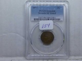 1877 INDIAN HEAD CENT PCGS GENUINE SCRATCH XF DETAILS