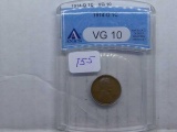 1914D LINCOLN CENT ANACS VG10