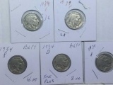 5-1934 BUFFALO NICKELS