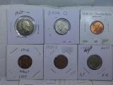 6 MISC U.S COINS