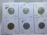 6-1936S BUFFALO NICKELS