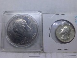 1976D IKE DOLLAR & 1963 WASHINGTON QUARTER