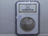 1881S MORGAN DOLLAR NGC MS62