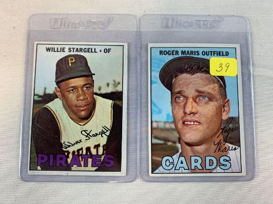 1967 Topps baseball lot w/ Maris & Willie Stargell