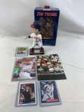 Jim Thome signed cards & bobblehead, one is JSA