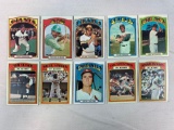 1972 Topps baseball Star lot of 10 w/ Stargell (2), Seaver (446), Reggie (2), Yaz (2)