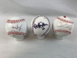1995 Cleveland Indians signed baseball lot: Baerga, Robby Alomar, Tavarez