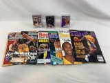 Kobe Bryant cards & magazines (5) plus 3 special cards
