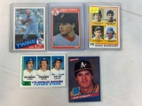 Baseball Rookie lot w/ Paul Molitor/ Trammell, Clemens, Puckett, Canseco, Sax