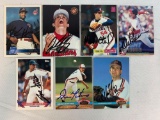 Cleveland Indians signed pitcher's lot cards: Nagy, Dennis Martinez, Hershiser + 4