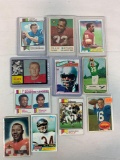 Offgrade football lot: '50s, '60s, '70s of 11: Gifford, Unitas, Largent (Rookie), Payton