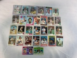 1970s baseball offgrade lot of 28  w/ Aaron, Ryan, Rose, Brett, Munson, Mays
