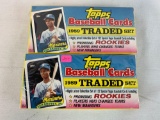 1989 Topps baseball traded sets (two) sealed