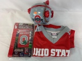 Ohio State Piggy bank, weather resistant flag & licensed jersey