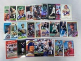 26 signed baseball cards: Canseco, M. Greenweel, De Shields, D. Martinez