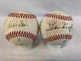 Johnny Goryl, Willie Blair game-used baseballs