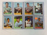 1954 Bowman baseball Indians lot of 8: Lemon & Garcia