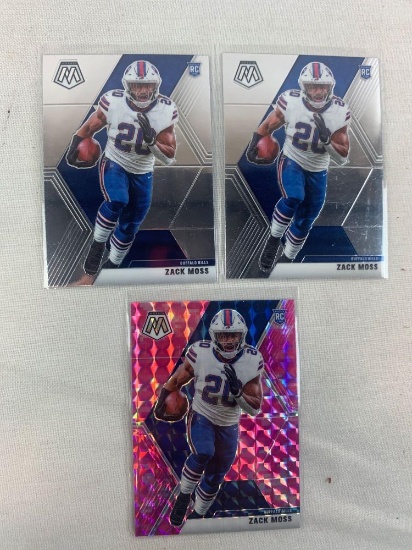 (3) Zack Moss 2020 Mosaic Rookie Card RC Buffalo Bills