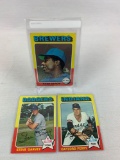 1975 Topps Baseball Hank Aaron, Steve Garvey, Gaylord Perry