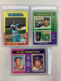 1975 Topps Baseball Rod Carew, Mickey Mantle Most Valuable Player Cards