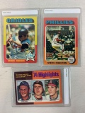 1975 Topps Baseball Steve Carlton, Brooks Robinson, Nolan Ryan Highlights