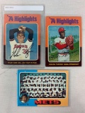 1975 Topps Baseball Nolan Ryan Highlights, Bob Gibson Highlights, Mets Team