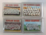 1970 Topps Baseball Team Cards World Champions Mets, Indians, Padres, Giants (HIGH Numbers)