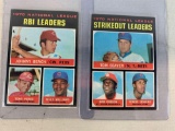 1971 Topps Baseball League Leaders Seaver, Gibson, Jenkins, Bench, Perez, Williams