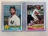 1976 Topps Baseball Cards Thurman Munson, Mike Schmidt