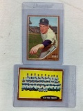 1962 Whitey Ford & New York Yankee Team Topps Baseball Cards