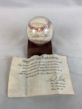 Pete Rose Autographed Rawlings Official National League William White NL President with Certificate