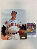 Johnny Temple Autographed Cleveland Indians Matted 8x10 Photo With JSA Cetification (LL27688)