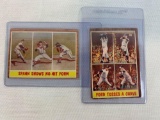 1962 Warren Spahn, Whitey Ford Topps Baseball Cards World Series