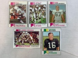 1973 Topps Football George Blanda, Paul Warfield, Merlin Olsen, Larry Csonka, Kuechenberg RC