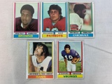 1974 Topps Football Rookie Cards John Hannah, Terry Metcalf, Greg Pruitt, Jack Reyolds, Ed Marinaro