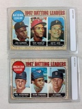 1968 Topps Baseball Batting Leaders Clemente, Alou, Kaline, Robinson, Yastrzemski