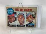 1968 Topps Baseball RBI Leadres Hank Aaron, Bob Clemente, Orlando Cepeda