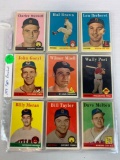 1958 Topps Baseball 27 Different #'s between 380-417