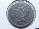 1845 LARGE CENT XF+