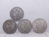 1885O,90O,1900O,21, MORGAN DOLLARS (4-COINS)