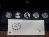 2011 25TH. ANNIVERSARY SILVER EAGLE SET IN HOLDER