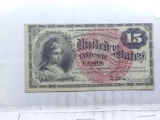 1863 15-CENT FRACTIONAL NOTE AU