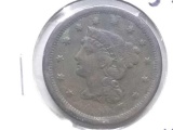 1855 LARGE CENT (CORRODED) XF