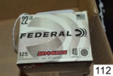 Lot    325 rounds    Federal    .22 LR