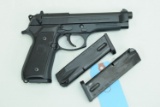 Beretta    Mod 92 FS    Police Special    Cal 9mm    SN: BER491231    W/3 Mags    Condition: Like NI