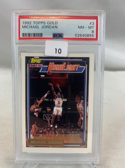 1992 Topps Gold Michael Jordan PSA 8